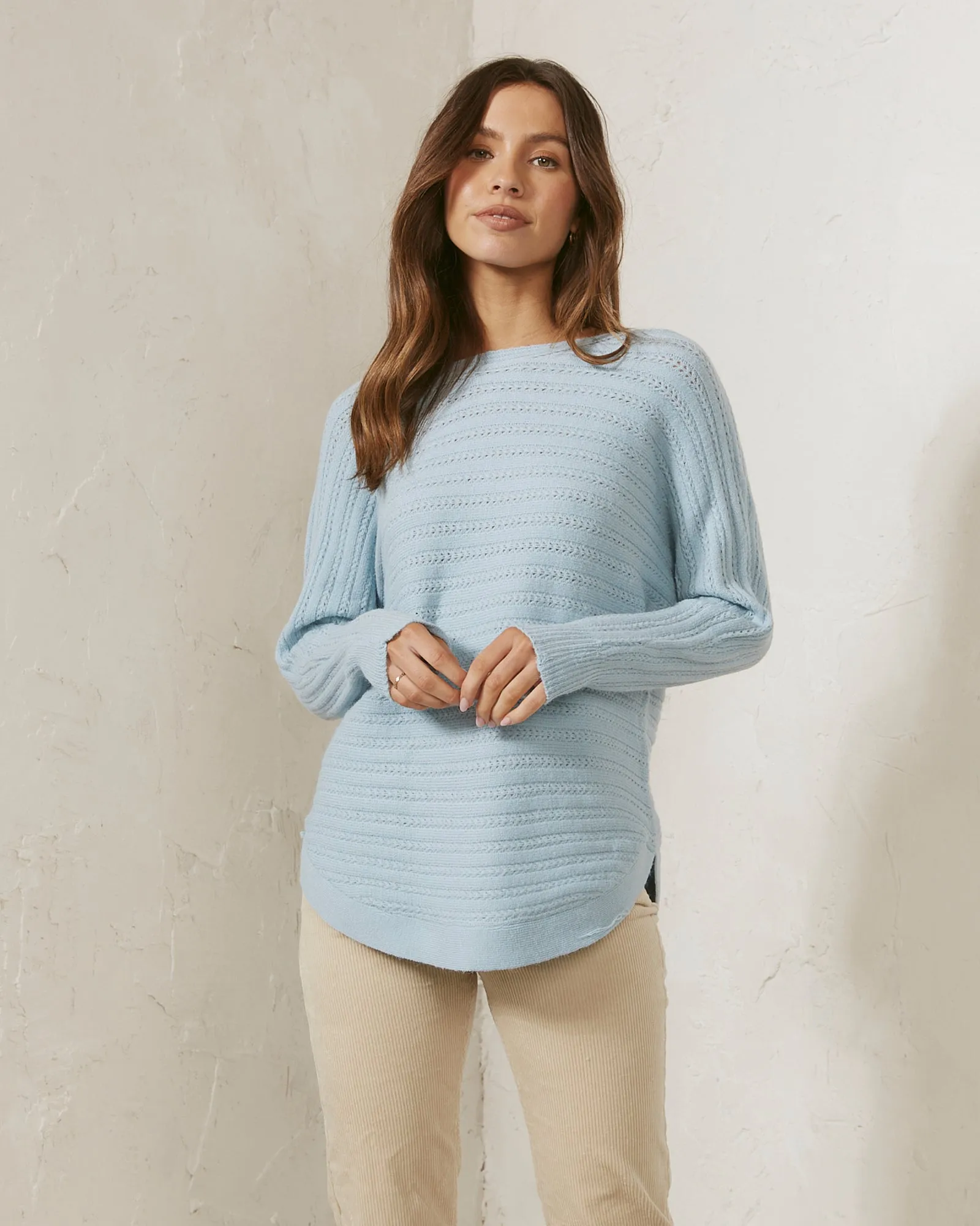 Brea Blue Knit Sweater