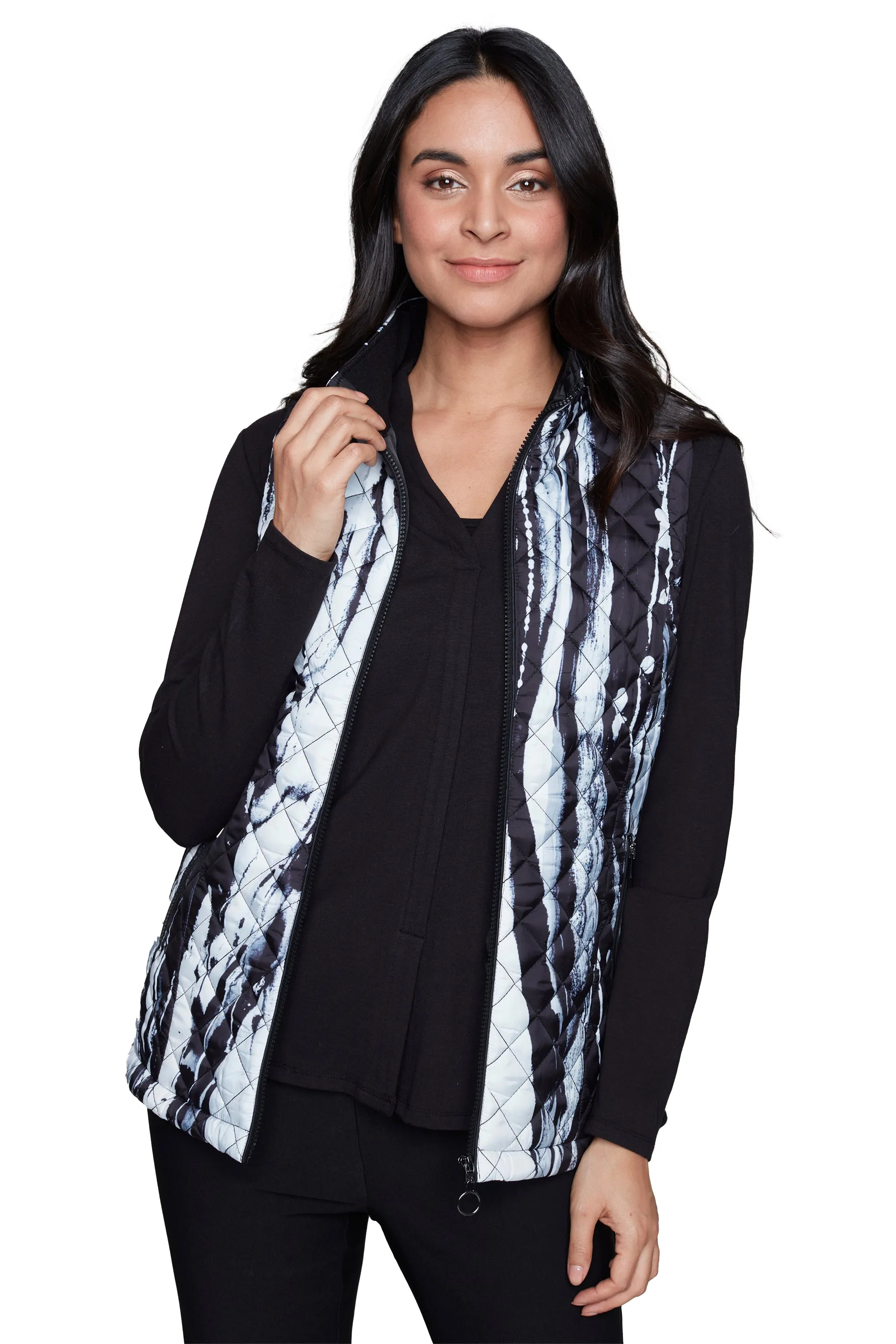 Breezy Print Quilted Vest