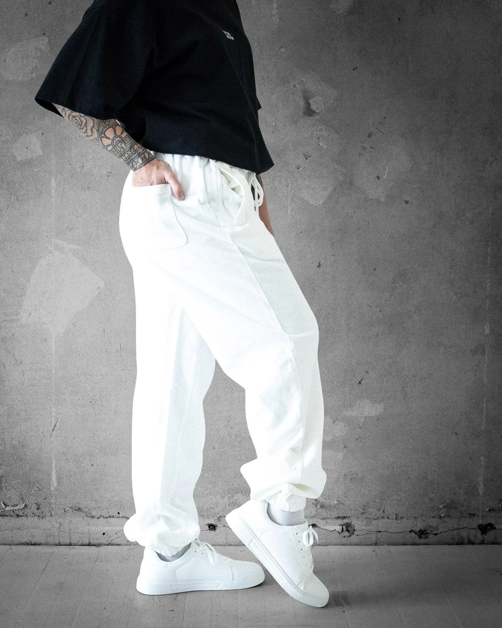 Bregos Pants | White Joggers Women's Sweatpants