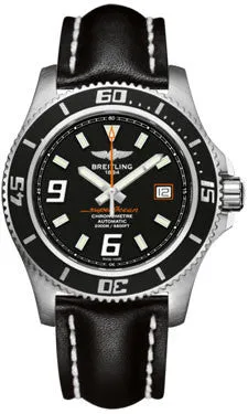 Breitling - Superocean 44 Satin Steel - Leather Strap