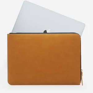 Brenda Genuine Leather Camel Laptop Pouch