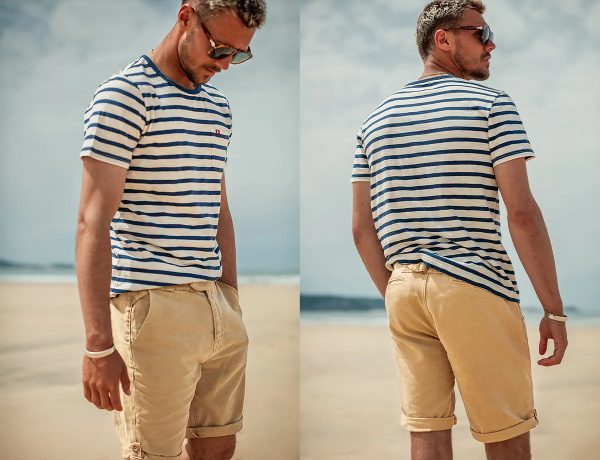 Breton Striped T Shirt Blue