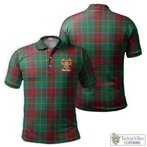 Brewer Tartan Mens Polo Shirt with Family Crest