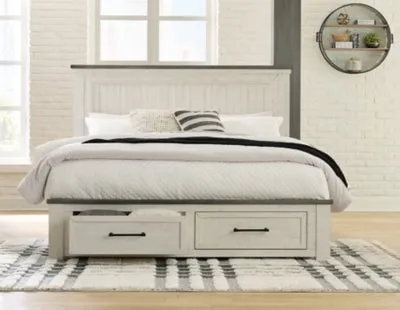 Brewgan California King Panel Storage Bed with Dresser