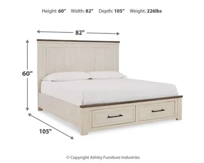 Brewgan King Panel Storage Bed with Dresser