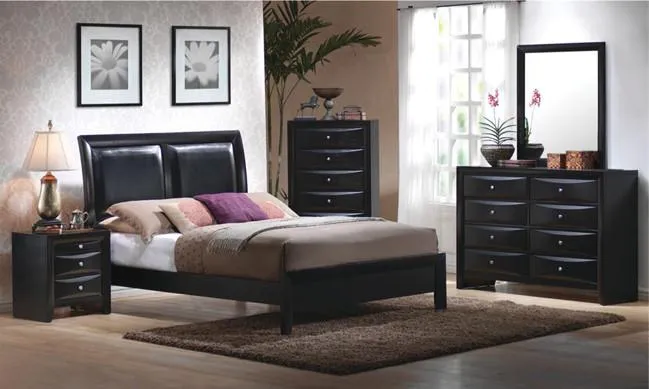 Briana Black 4 PC Bedroom Set