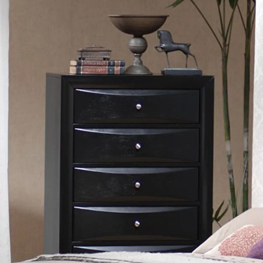 Briana Black 4 PC Bedroom Set