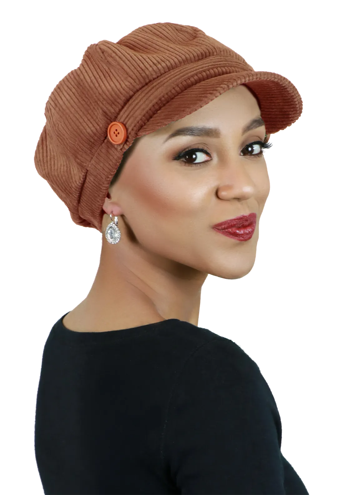 Brianna Corduroy Newsboy Cabbie Hat for Women