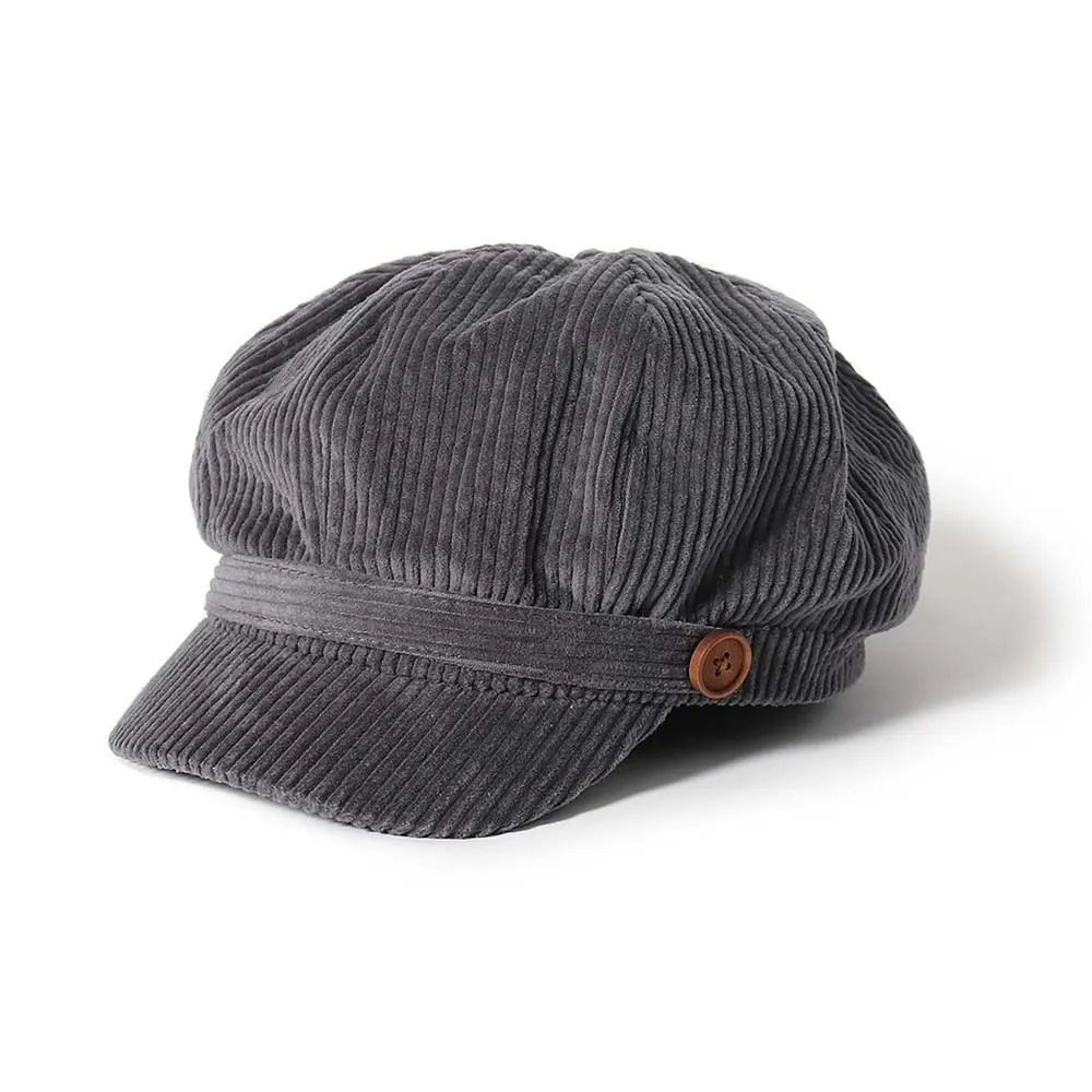 Brianna Corduroy Newsboy Cabbie Hat for Women