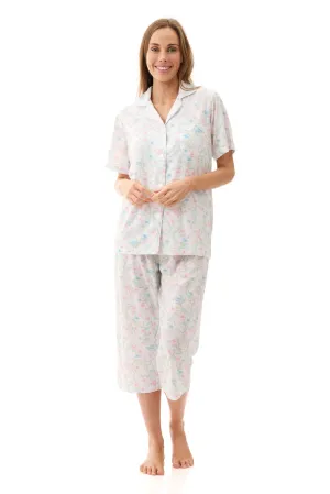 Briar Poly/Cotton Knit PJ Set White