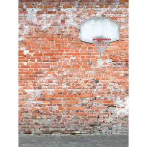 Bricks and Basketball Printed Backdrop