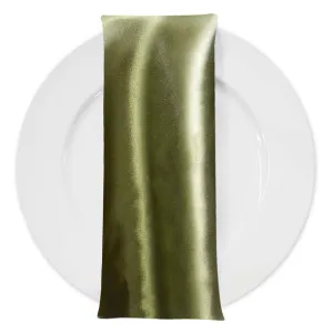 Bridal Satin Table Napkin in Dark Olive 553