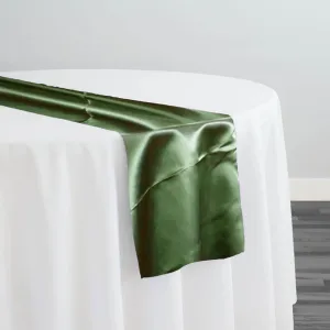 Bridal Satin Table Runner in Dark Sage 377