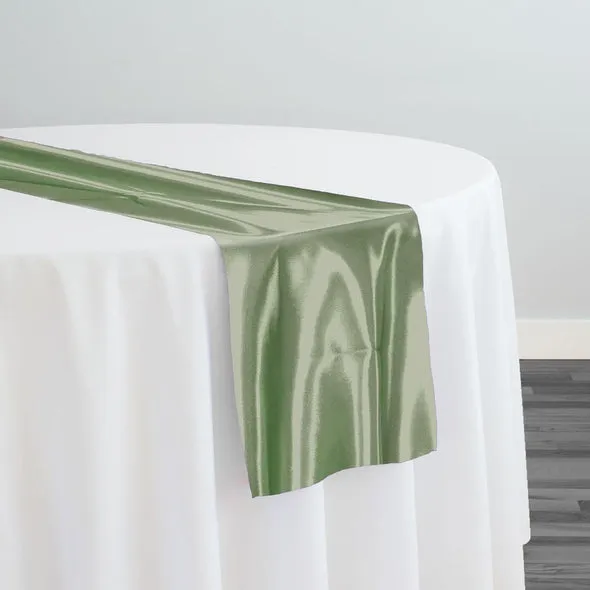 Bridal Satin Table Runner in Sage 152