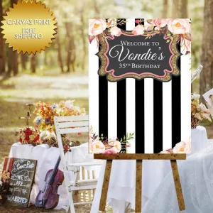 Bridal Shower Welcome Canvas Guest bookSign