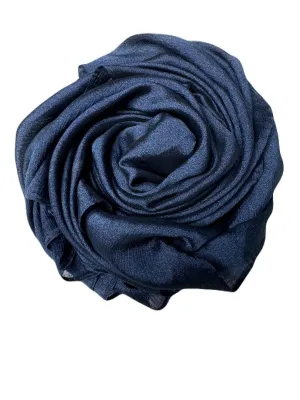 Bridal Silky Shine  Hijabs Color Navy Blue