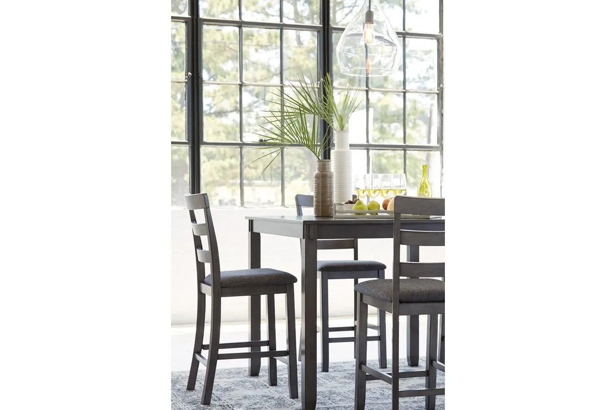 Bridson Gray Counter Height Dining Table and Bar Stools (Set of 5)