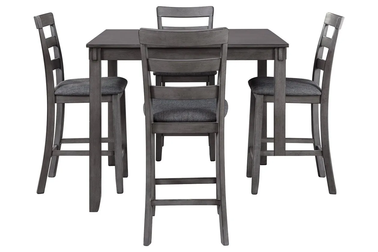 Bridson Gray Counter Height Dining Table and Bar Stools (Set of 5)