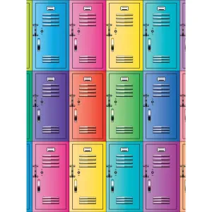 Bright Colored School Locker Backdrop