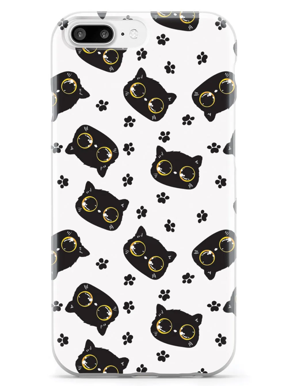 Bright Eyed Kitten Pattern - Yellow Case