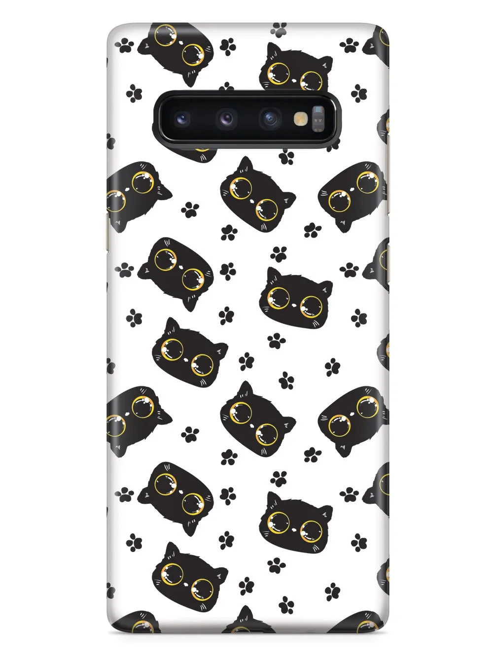 Bright Eyed Kitten Pattern - Yellow Case