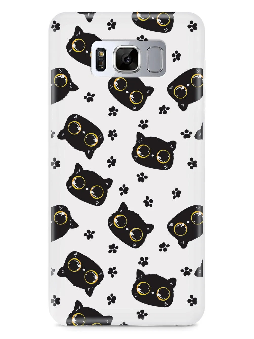 Bright Eyed Kitten Pattern - Yellow Case