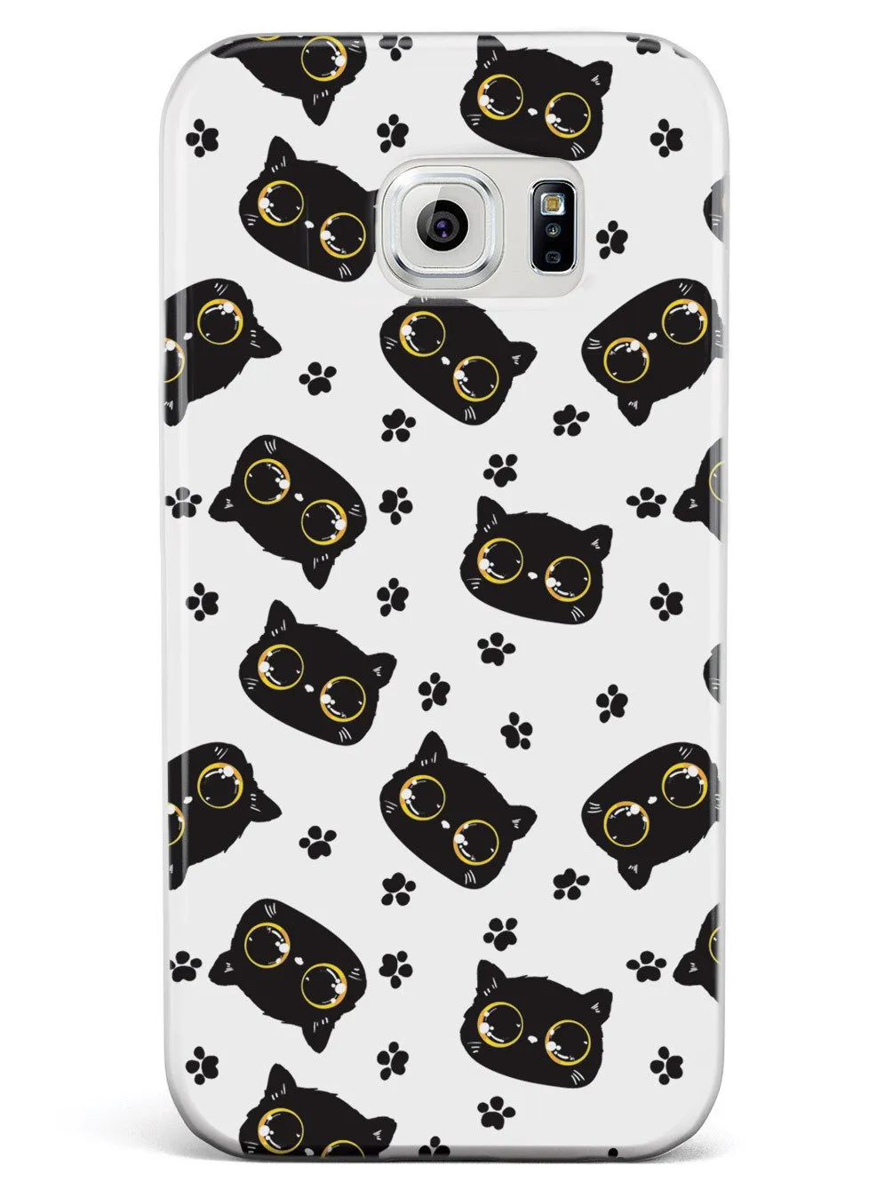 Bright Eyed Kitten Pattern - Yellow Case