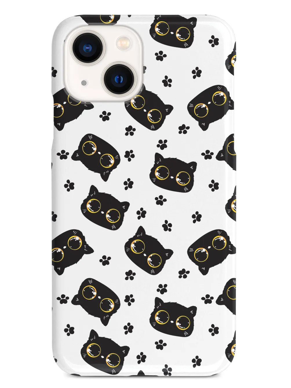 Bright Eyed Kitten Pattern - Yellow Case