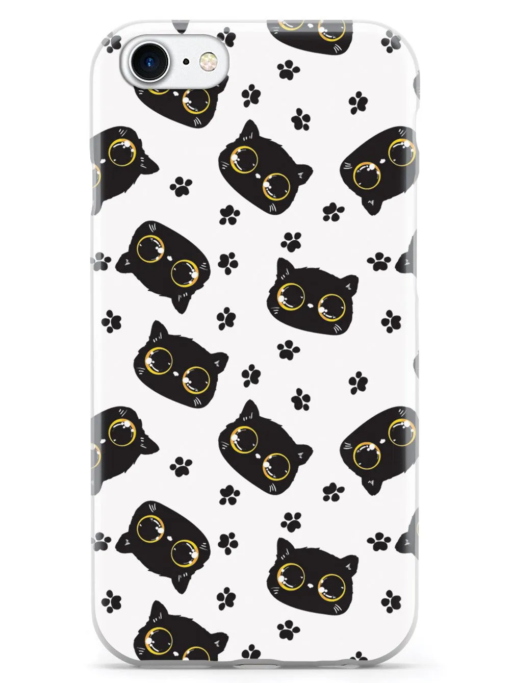 Bright Eyed Kitten Pattern - Yellow Case