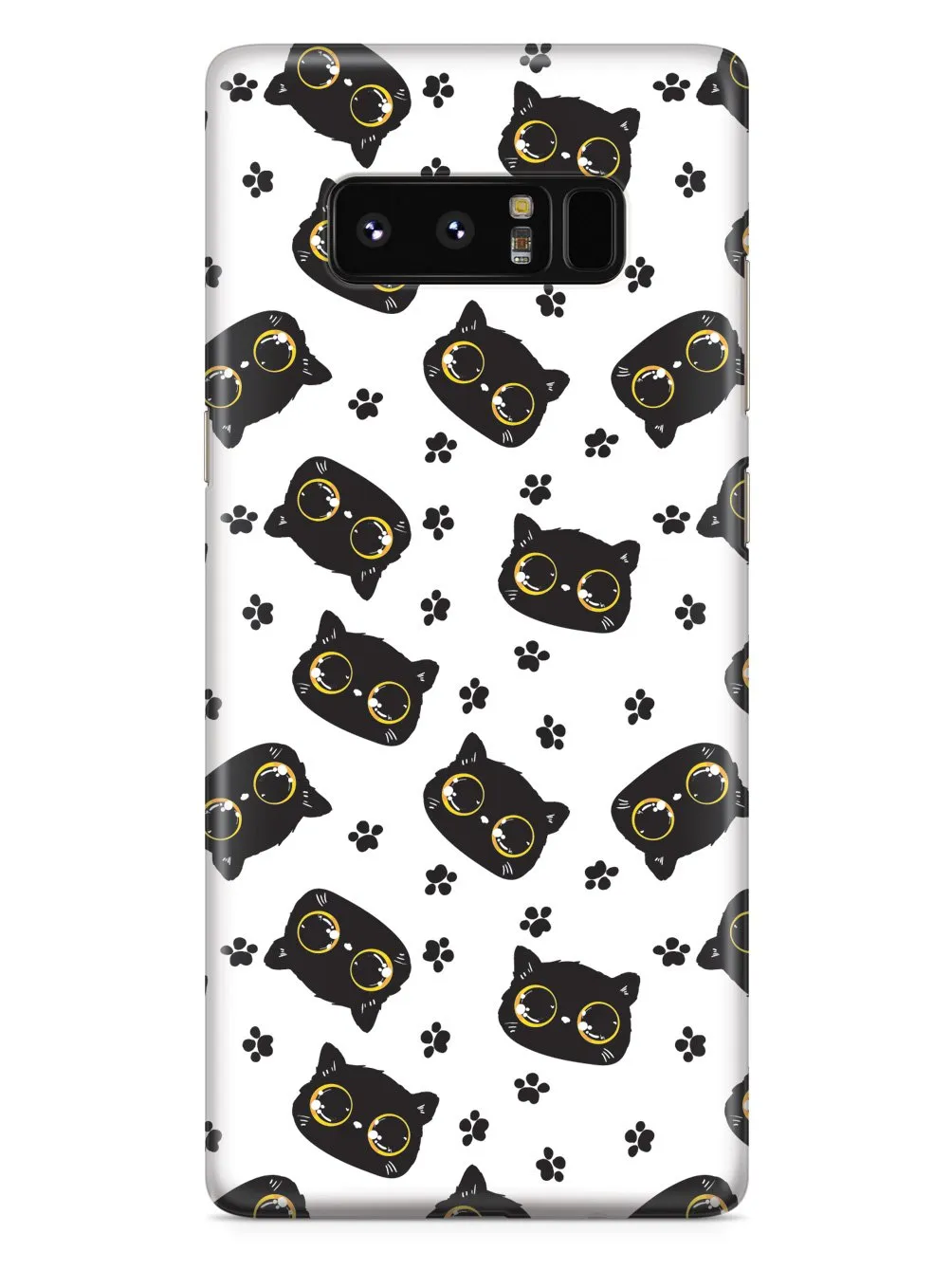 Bright Eyed Kitten Pattern - Yellow Case