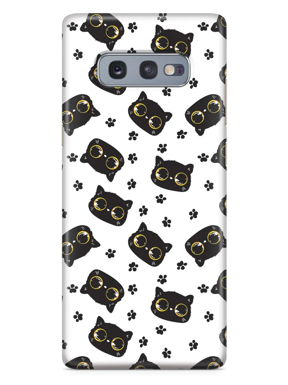 Bright Eyed Kitten Pattern - Yellow Case