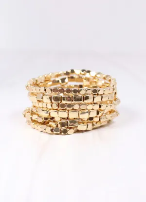 Bright Gold Jamison Metal Bracelet Set