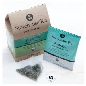 Bright Mint Green Tea Sachets