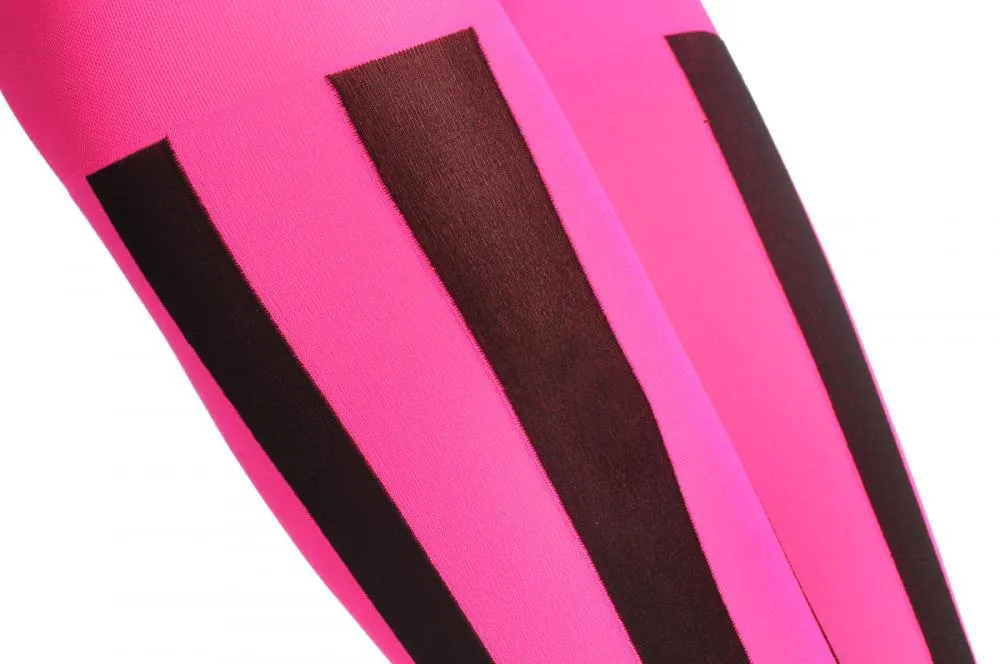 Bright Pink & Black Stripes