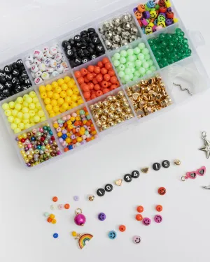 Bright Rainbow and Number Beads DIY Box Kit