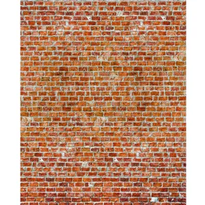 Bright Red Brick Printed Backdrop