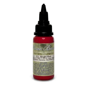 Bright Red Mario Barth Gold Label — Intenze Tattoo Ink — 1oz Bottle