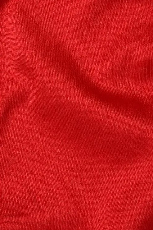 Bright Red Silk Shantung 54" Fabric