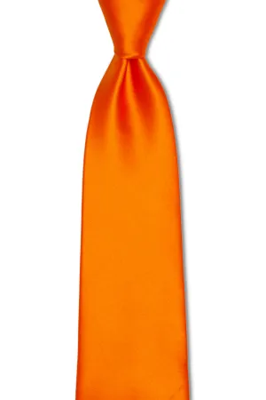 Bright Solid Orange Tie