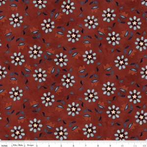 Bright Stars Floral Red Yardage by Teresa Kogut | Riley Blake Designs