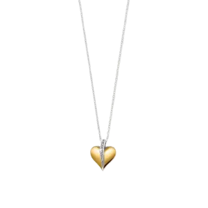 Brighton Women's Precious Heart Two Tone Petite Silver Gold Necklace