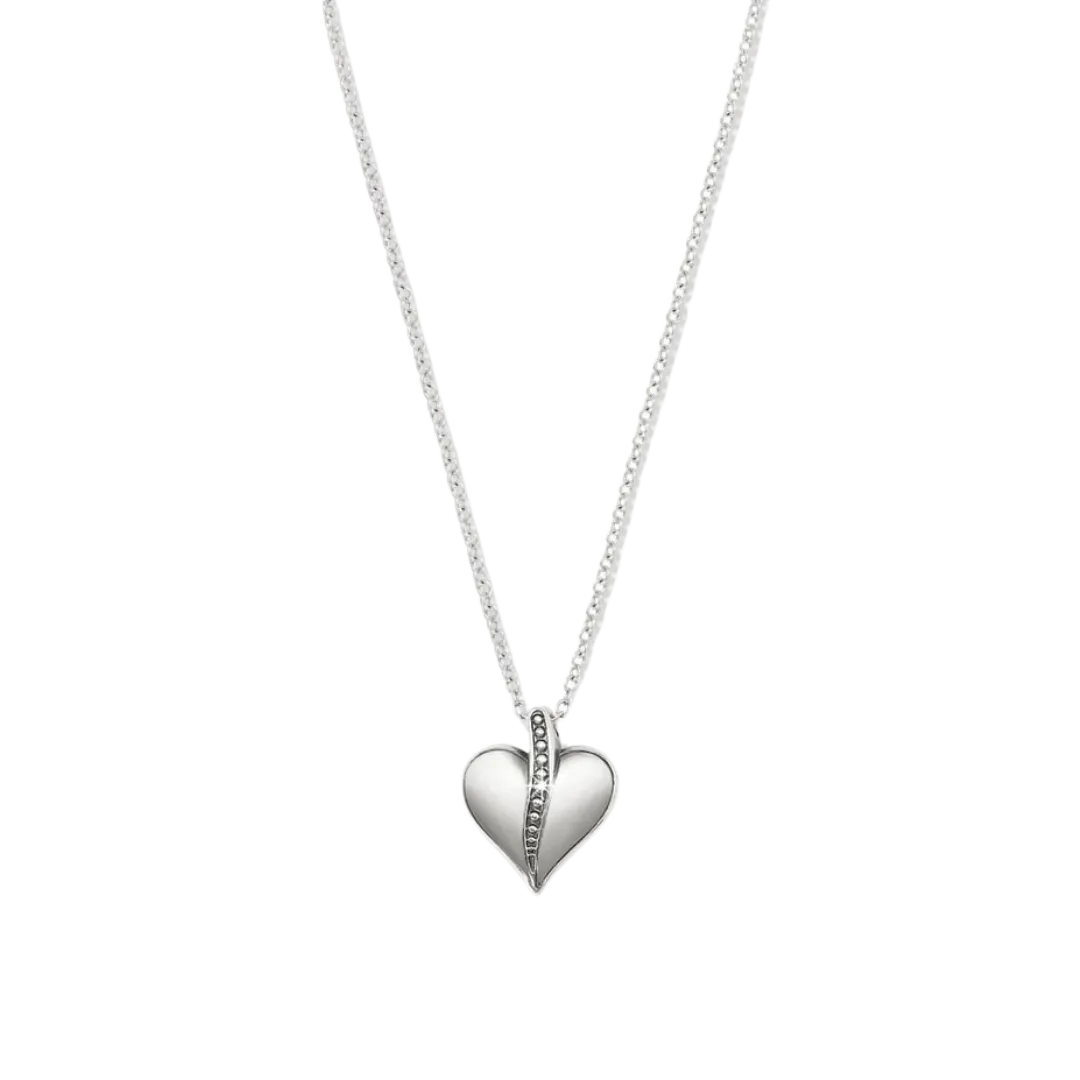 Brighton Women's Precious Heart Two Tone Petite Silver Gold Necklace