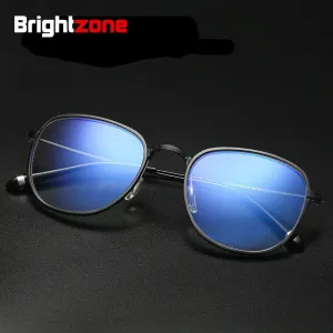 Brightzone Unisex Full Rim Square Acetate Alloy Eyeglasses Th0002