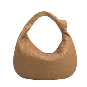 Brigitte Large Khaki Recycled Vegan Shoulder Bag