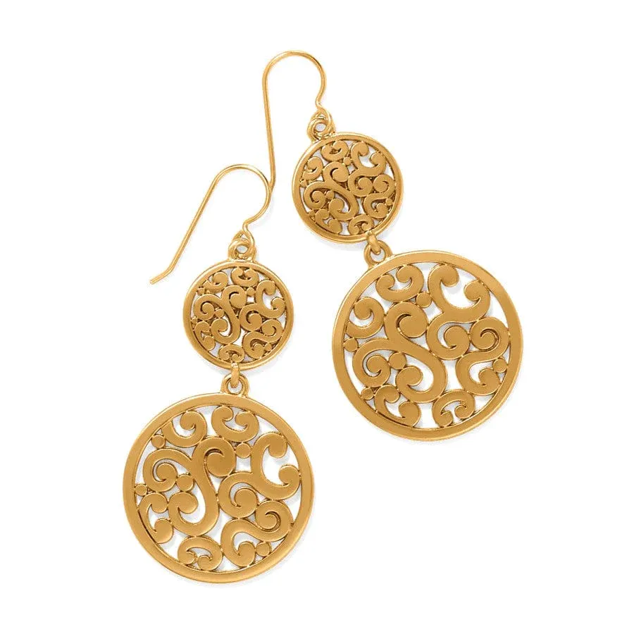 Brigthon Women's Contempo Medallion Duo French Wire Earrings