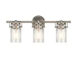 Brinley 24 in. 3 Lights Vanity Light Brushed Nickel Finish