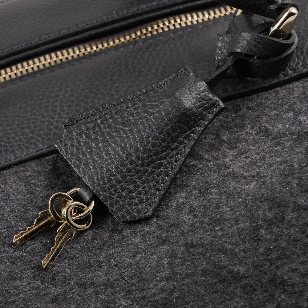 Brioni Cashmere and Leather Weekend Bag