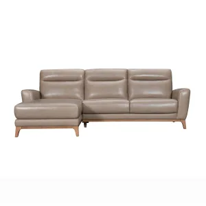 BRIONY Classic Leather Sectional Sofa