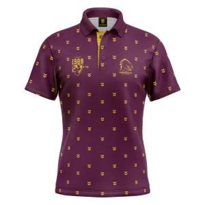 Brisbane Broncos Mens Mulligan Golf Polo