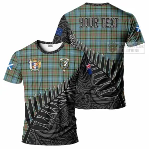 Brisbane Crest Tartan T-Shirt with New Zealand Silver Fern Half Style